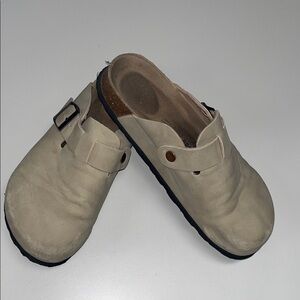 Project Cloud Classic Beige Mules leather insoles size 7.5 US preowned